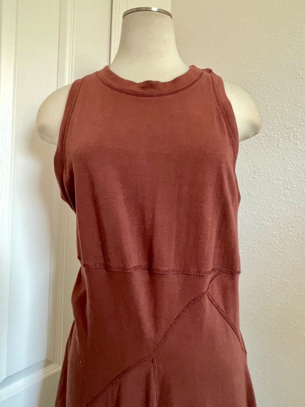 Free People Beach Main Street Midi Dress in Classic Brown Size XL - Picture 7 of 14